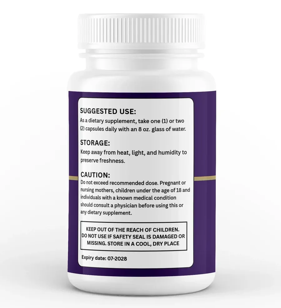The NervoMax side label with suggested use, caution and expiry date
